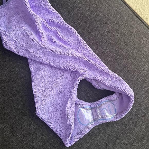 NWT Hunza G Pamela lilac one piece swimsuit - Picture 12 of 14